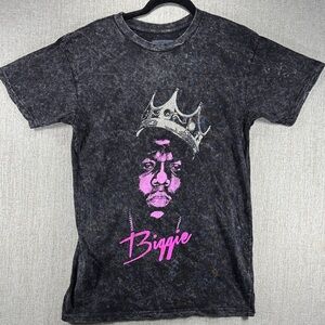 Biggie Crown World Tour Mineral Washed Graphic Tee M